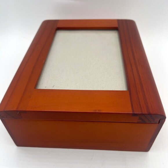 Wooden Photo Frame Box Jewelry Photos Cremation Keepsakes Remembrance - Picture 2 of 9